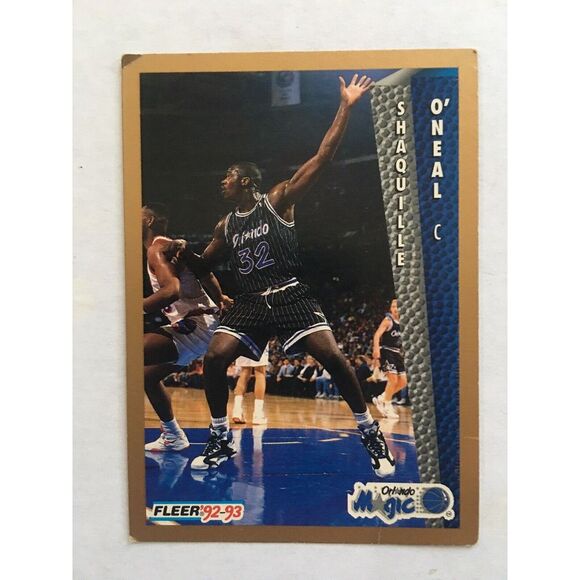 92-93 Fleer Shaquille‎ O'Neal SHAQ Rookie Card # 37 Orlando Magic - Picture 1 of 5